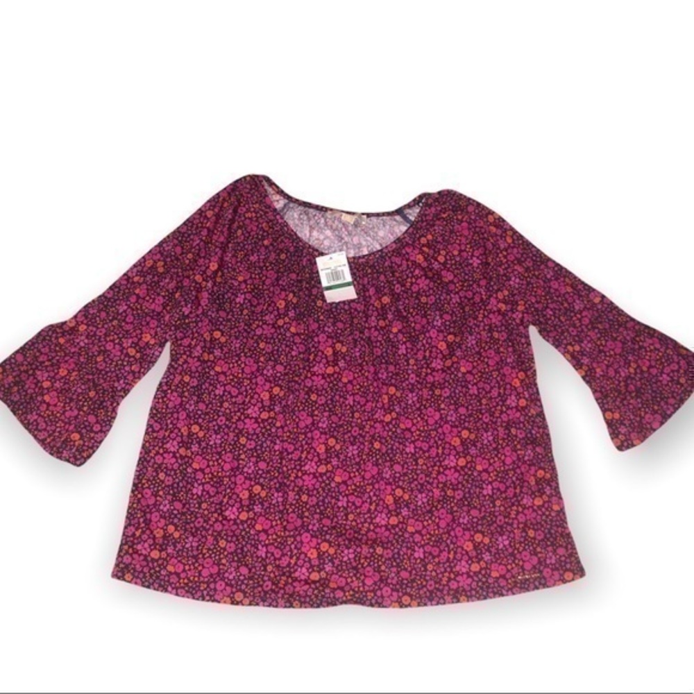 Michael kors pink orange black blouse